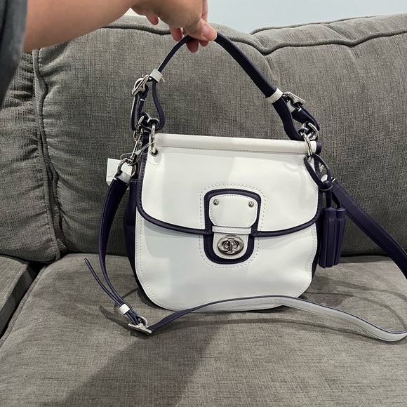 Coach Legacy White Purple Archival Crossbody Bag - Picture 2 of 8